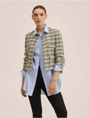 Autres Filles Cropped Multi Colour Tweed Jacket